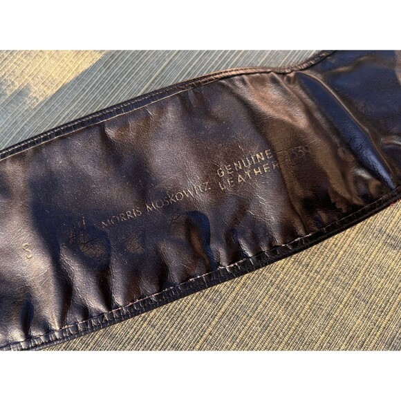 Vintage Morris Moskowitz Genuine Leather/Fur (Cheetah Print) belt, size Small - Picture 5 of 7